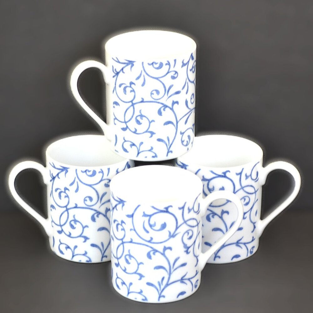 Spode Blue Indigo Mugs Set of 4